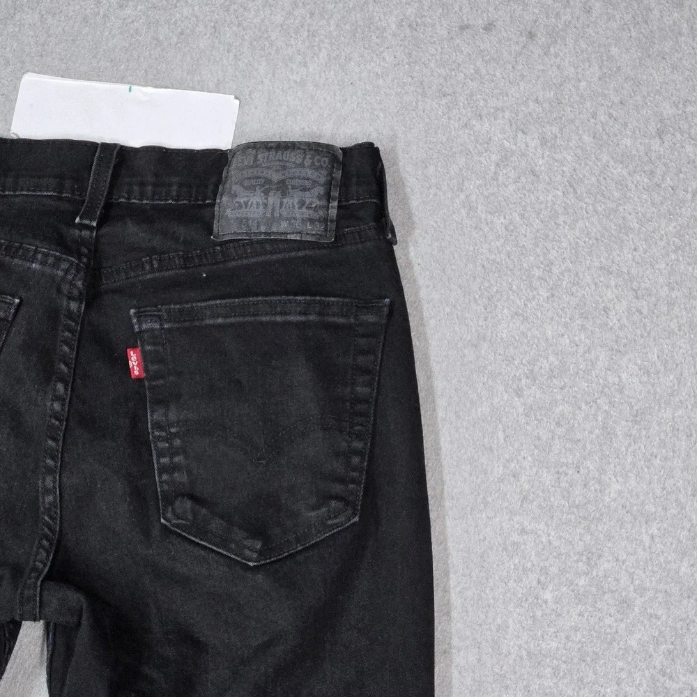 Levi's 514 Men Jeans 30X32 Black Denim Straight Low Rise 30